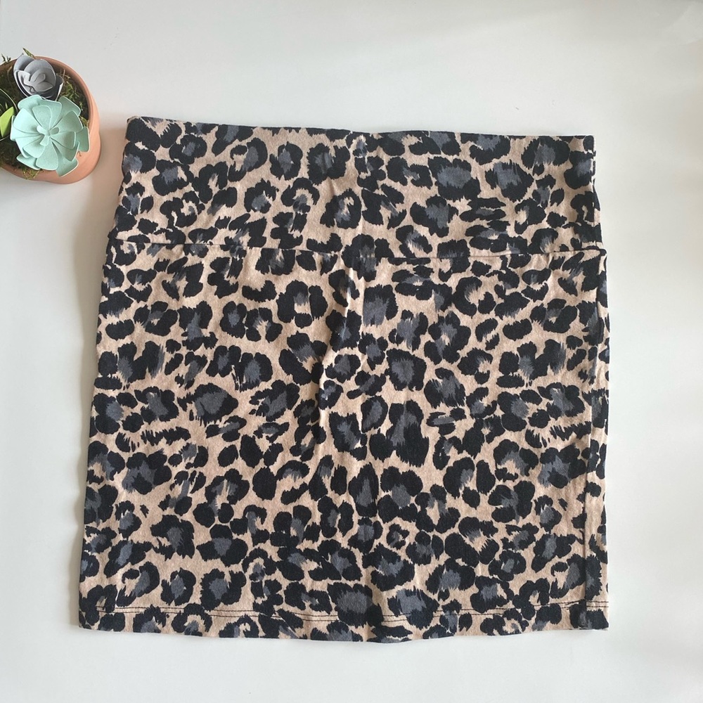 Animal Leopard Print Mini Skirt